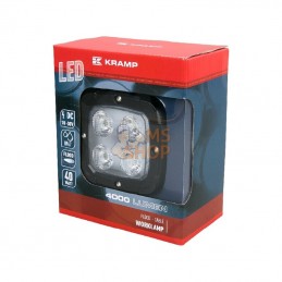 LA10044; KRAMP; Phare de travail LED carré 40W 4000lm faisceau large; pièce detachée