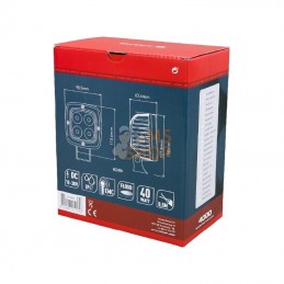 LA10044; KRAMP; Phare de travail LED carré 40W 4000lm faisceau large; pièce detachée