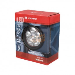 LA10081; KRAMP; Phare de travail LED rond 18W 1440lm faisceau large; pièce detachée