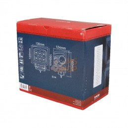 LA10082; KRAMP; Phare de travail LED carré 60W 5400lm faisceau large; pièce detachée