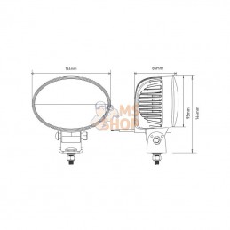 LA10060; KRAMP; Phare de travail LED ovale 36W 2760lm longue portée; pièce detachée