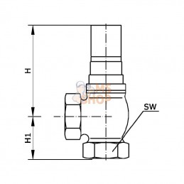 PSV34IP212; KRAMP; Soupape sécu 3/4" 2 - 12 bars; pièce detachée