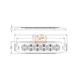 LA20076; KRAMP; Clignotant, orange, 6 LED; pièce detachée