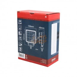 LA10023; KRAMP; Phare de travail LED carré 25W 3040lm faisceau large; pièce detachée