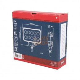 LA10022; KRAMP; Phare de travail LED rectangle 15W 1900lm longue portée; pièce detachée