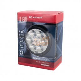 LA10015; KRAMP; Phare de travail LED rond 25W 2000lm longue portée - Omega; pièce detachée