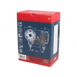 LA10010; KRAMP; Phare de travail LED rond 24W 1500lm longue portée; pièce detachée