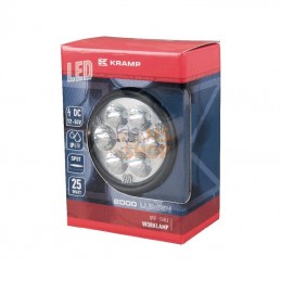 LA10012; KRAMP; Phare de travail LED rond 25W 2000lm longue portée; pièce detachée