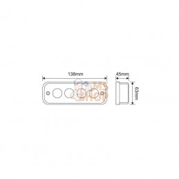 LA10431; KRAMP; Phare de travail LED, 20 W, 1750 lm, rectangulaire, Kramp; pièce detachée