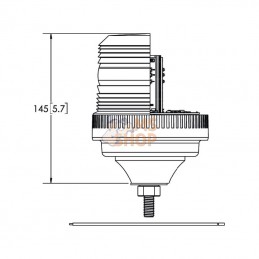 LA20004; KRAMP; Gyrophare 27W fixe; pièce detachée