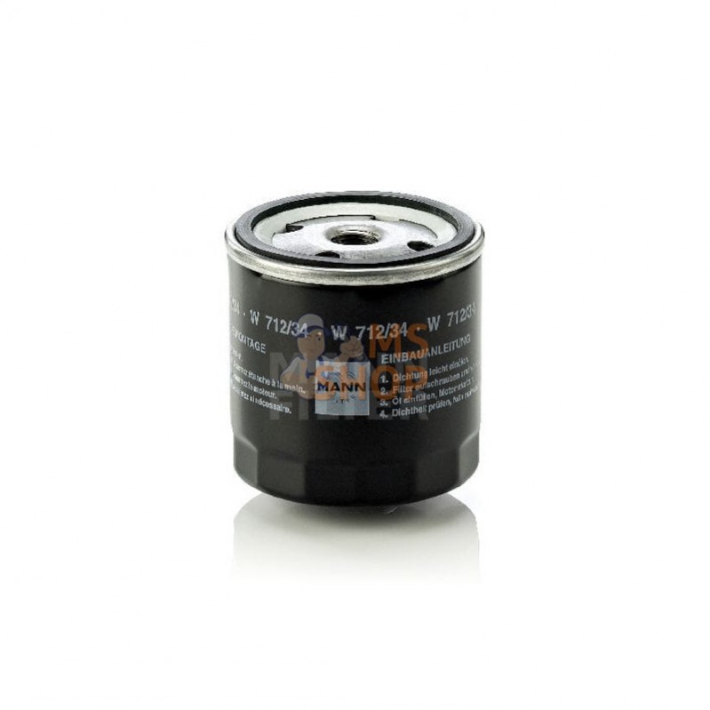 W7123410; MANN-FILTER; Filtre à huile; pièce detachée W7123410; MANN-FILTER; Filtre à huile; pièce detachée