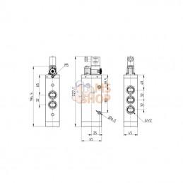 452N01522; CAMOZZI; Vanne magnétique 5/2; pièce detachée