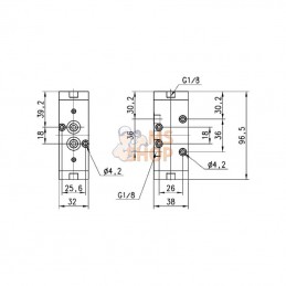 45834; CAMOZZI; Vanne soupape pneumatique 5/2; pièce detachée