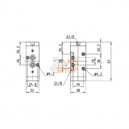 45835; CAMOZZI; Vanne soupape pneumatique 5/2; pièce detachée