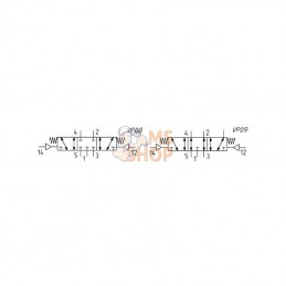 46433; CAMOZZI; Vanne soupape pneumatique 5/3; pièce detachée