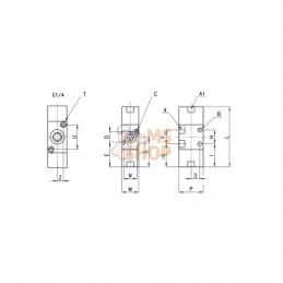 334033; CAMOZZI; Distributeur 3/2, bistable; pièce detachée