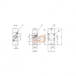 338033; CAMOZZI; Distributeur 3/2, bistable; pièce detachée