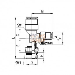 S64401238; CAMOZZI; Raccord enfichable T; pièce detachée