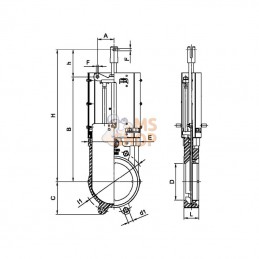 4012570; MZ; Vanne à lame 4" inox + Vérin pneumatique; pièce detachée