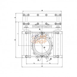 ARZO0101200561; MZ; Vanne à guillotine compacte 8" (pneumatique); pièce detachée