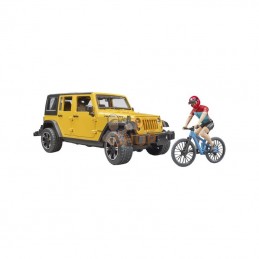 U02543; BRUDER; Jeep Wrangler rubicon unlimited avec 1 VTT et cycliste; pièce detachée