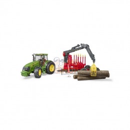 U03054; BRUDER; John Deere 7930 avec remorque forestière et 4 troncs; pièce detachée