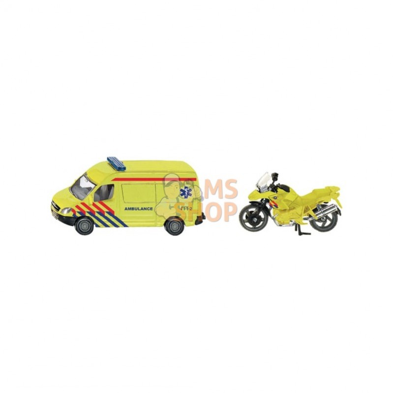 S01654; SIKU; Ambulance avec moto; pièce detachée