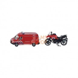 S01656; SIKU; Camion de pompiers avec moto; pièce detachée