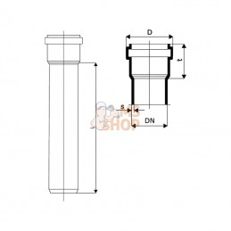 16150125030; UNBRANDED; Tube PVC 125 mm x 3,0 m; pièce detachée