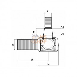 55113915; ZETOR; Rotule; pièce detachée