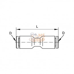 SC12P; KRAMP; Connecteur droit 12mm; pièce detachée