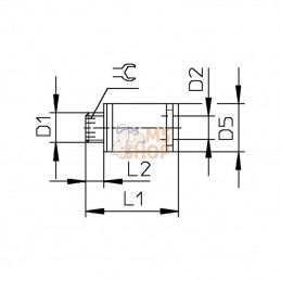 MSC3M5B; KRAMP; Raccord vissé; pièce detachée