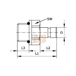 PIF818B; KRAMP; Fiche de connexion 8x1/8"; pièce detachée