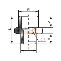 PN1212P; KRAMP; Double raccord; pièce detachée