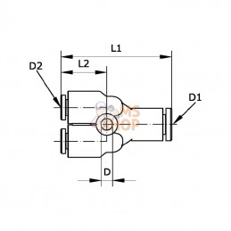 YC844P; KRAMP; Passage de raccord vissé en Y; pièce detachée