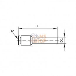 TER1412P; KRAMP; Connecteur droit; pièce detachée