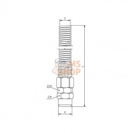 SCPOT614SP; KRAMP; Raccord adaptable droit; pièce detachée