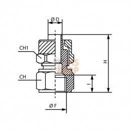 SCFPO1014; KRAMP; Raccord adaptable droit; pièce detachée