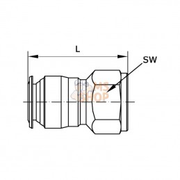 SCSF1014NSF; KRAMP; Raccord enfichable droit10x1/4; pièce detachée