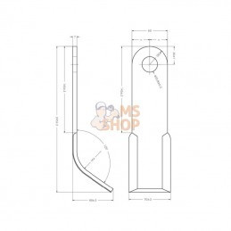 488867; KRAMP; Fléau 60x7x245 Lagarde; pièce detachée