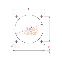 6300001RVS; KRAMP; Bride carrée 6" inoxydable; pièce detachée
