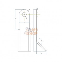 482613; KRAMP; Fléau 60x8x245 D25 Lagarde; pièce detachée