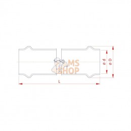 7125550; KRAMP; Manch.réparation PVC 125mmPN10; pièce detachée