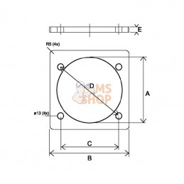 7125031Z; KRAMP; Bride p. douille à collet 125mm; pièce detachée