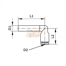 ETER810P; KRAMP; Embout réducteur en L 8x10mm; pièce detachée