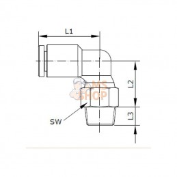ECF1638P; KRAMP; Raccord vissé; pièce detachée