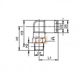 ECF1638P; KRAMP; Raccord vissé; pièce detachée