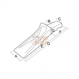 4044388; ITR; Dents de godet B1 Bofors; pièce detachée