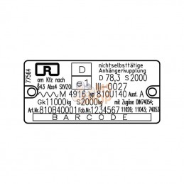 RO810B40001; ROCKINGER; Attelage de remorque manuel 140x80 mm; pièce detachée