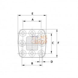 ROE57L013; ROCKINGER; Œillet attel. br. Attelage à boule 80 mm 145x145; pièce detachée